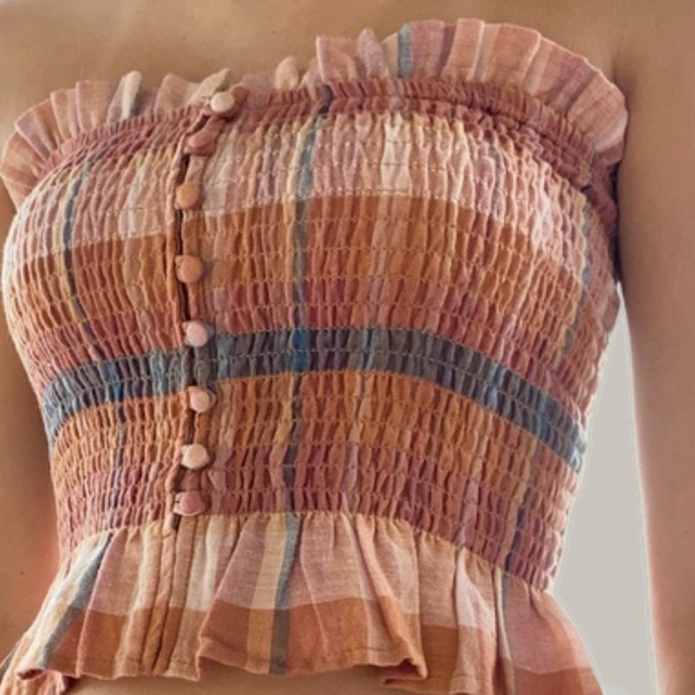 American Eagle Outfitters Ruffle Tube Top